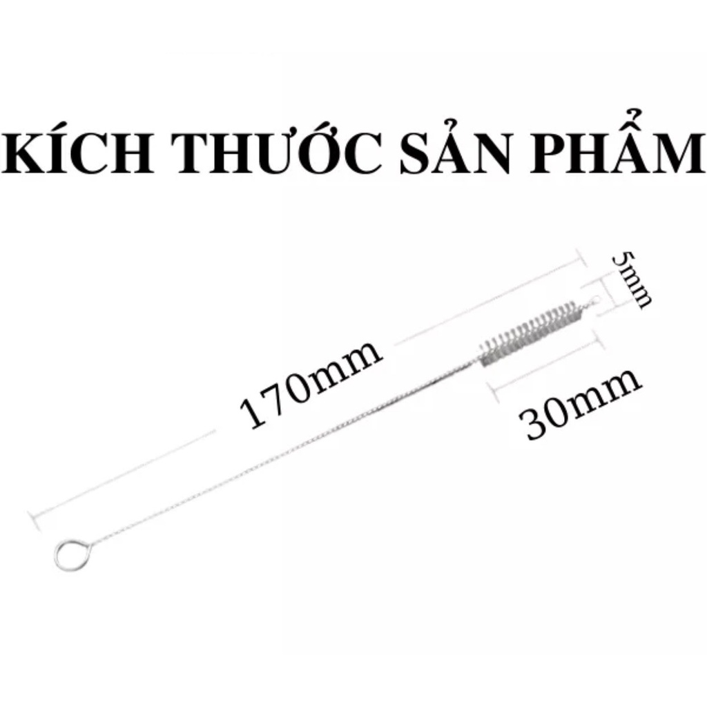 Cọ ống hút, que cọ ống hút, chổi cọ ống  hút 17cm Bunakids CB02