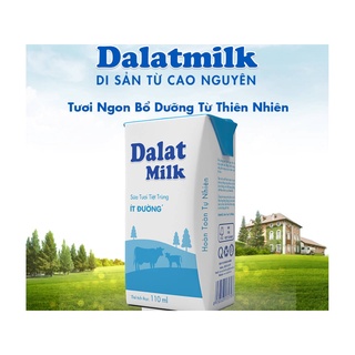 Thùng 48 hộp 110ml sữa tươi tiệt trùng đà lạt milk