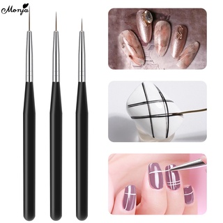 Bộ 3 cọ vẽ đường kẻ trang trí móng tay nghệ thuật tiện lợi