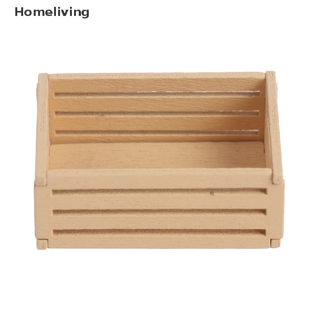 Bộ 3 Khung Trái Cây mini Bằng Gỗ Tỉ Lệ 1: 12 Trang Trí Nhà Búp Bê