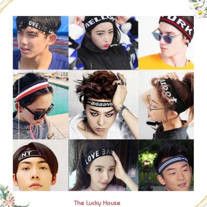 Băng đô Headband KPOP BTS, BIGBANG, băng đô thể thao nam nữ unisex TB37