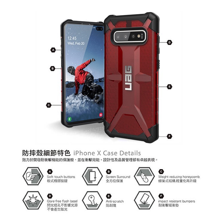 Ốp điện thoại kiểu giáp cứng chống rơi Samsung Galaxy S10 S10Plus S10E S10 5G Urban UAG Plasma