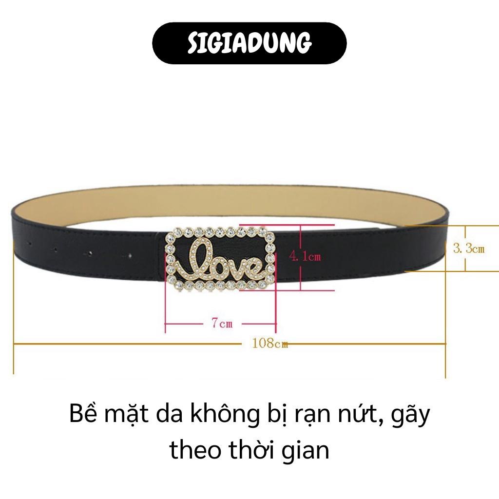 GIÁ SỈ Dây nịt cho nữ mặt đính đá chữ Love , da cao cấp mềm mại, bền bỉ, dễ phối đồ cùng chân váy, quần jean... 7695