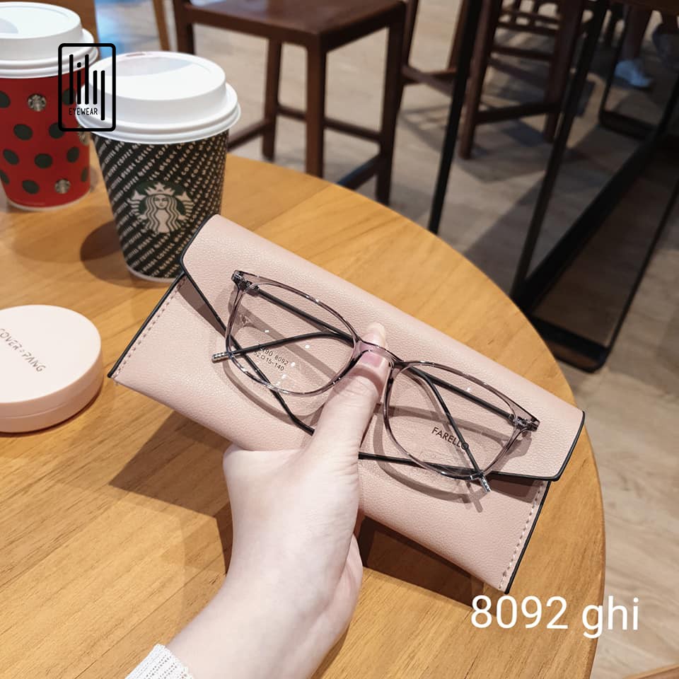 Gọng kính cận nam nữ Lilyeywear nhựa dẻo, mắt tròn vuông, nhiều màu - 8092 | BigBuy360 - bigbuy360.vn