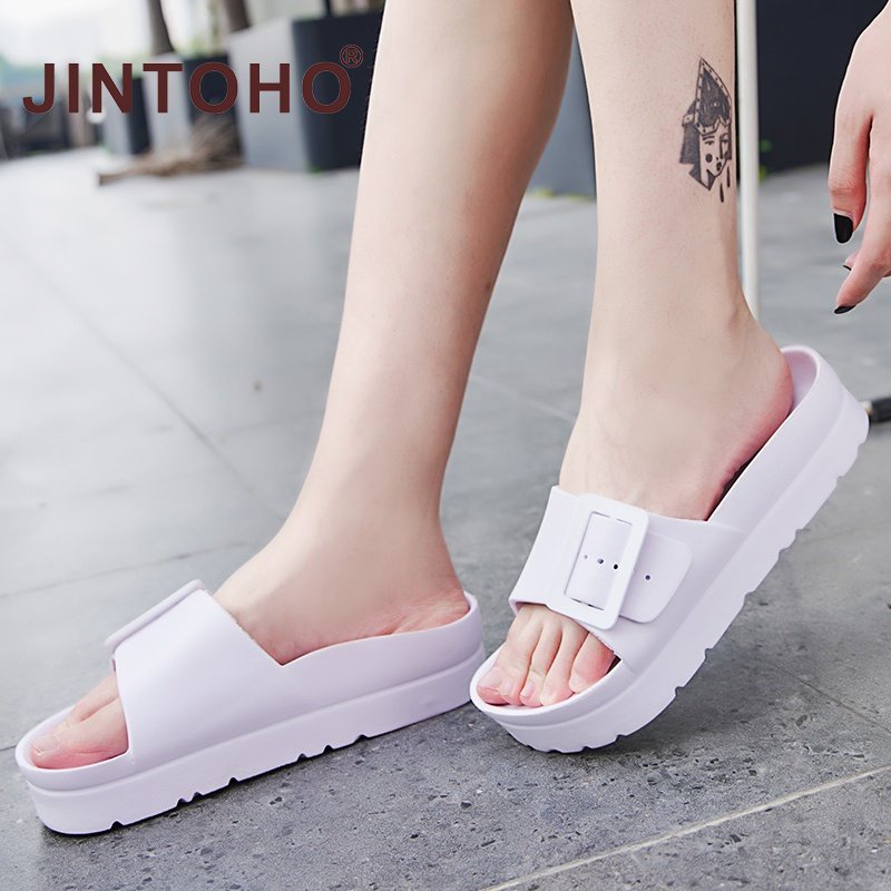 Dép Sandal Đế Dày Tăng Chiều Cao Chống Trượt Thời Trang Cho Nữ
