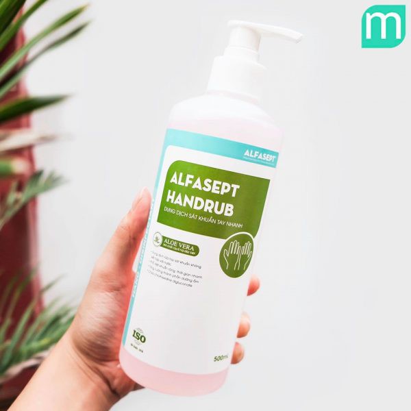 XẢ HÀNG Sẵn hàng (CAM KẾT CHÍNH HÃNG) DUNG DỊCH SÁT KHUẨN TAY NHANH ALFASEPT-500ML