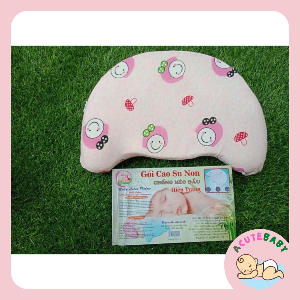 Gối cao su non chóng méo, bẹp đầu baby Hiền Trang