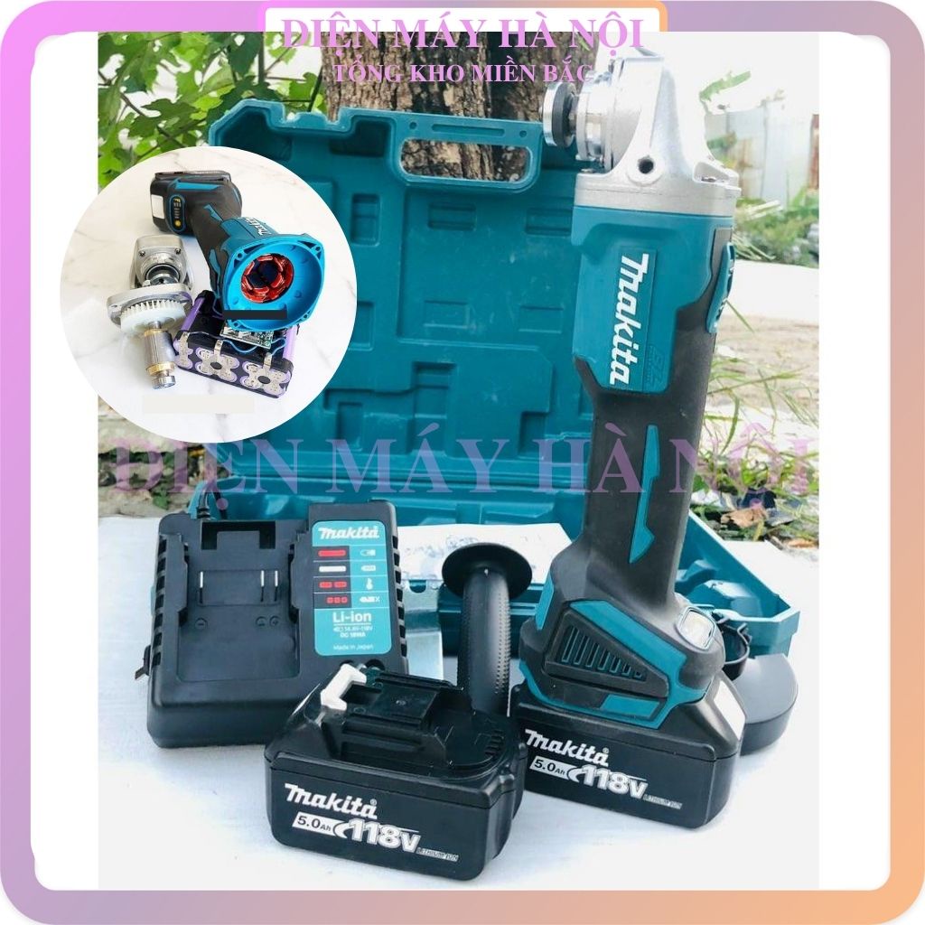 Máy Cầm Tay cắt sắt gỗ gạch mài góc mini giá rẻ bằng Pin MAKITA 118V total Dây Đồng 100% Không Chổi Than