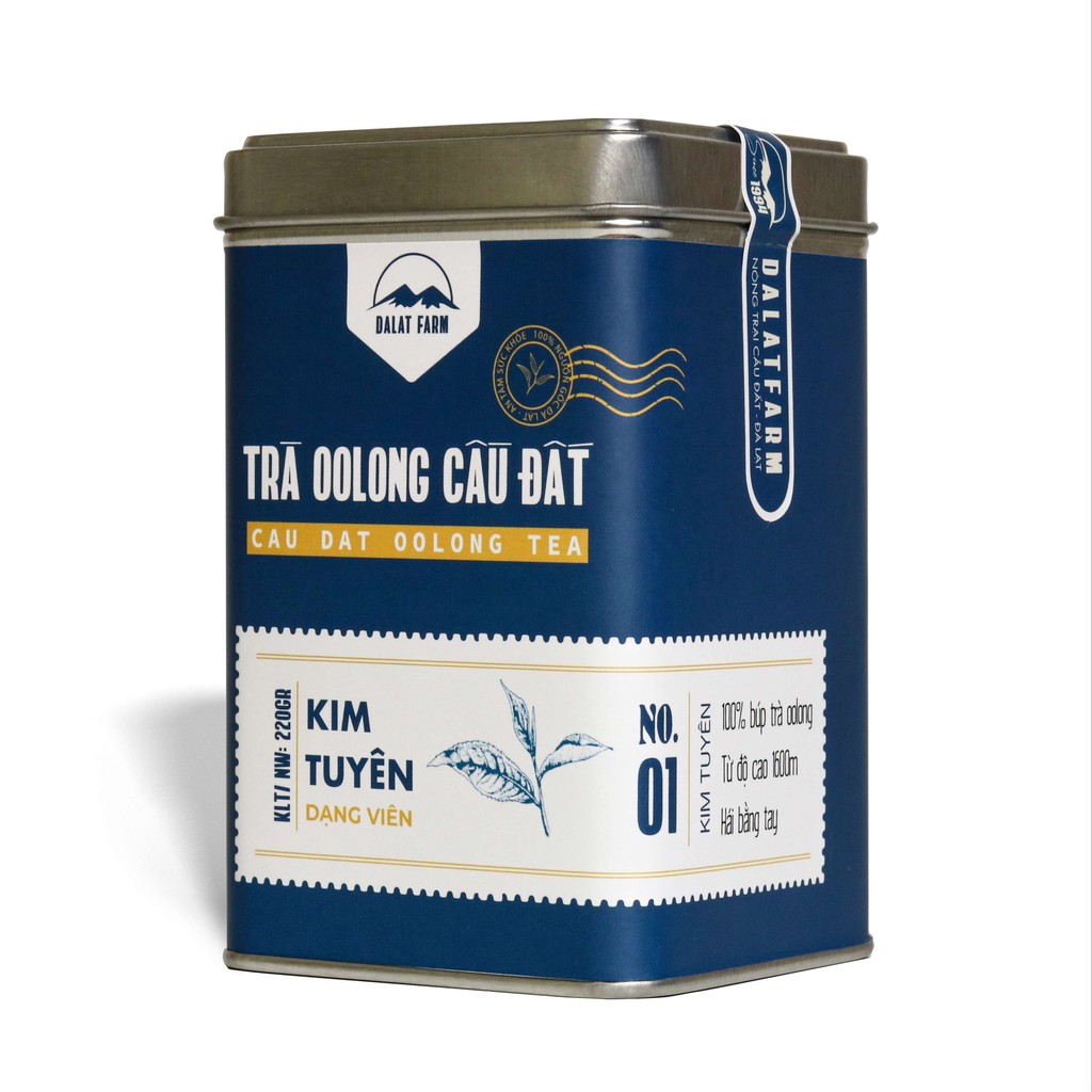 Trà Oolong Kim Tuyên Cầu Đất Dalat Farm - Hộp 220Gr