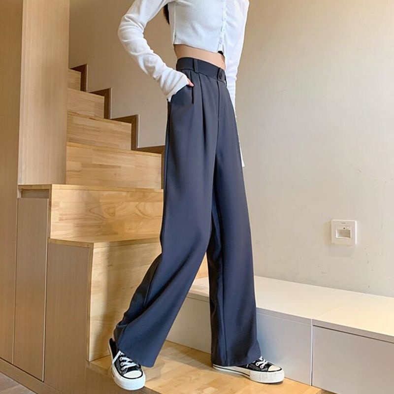 Quần Baggy Đen Lưng Cao Ống Rộng Thời Trang Mùa Hè 2022 Cho Nữ