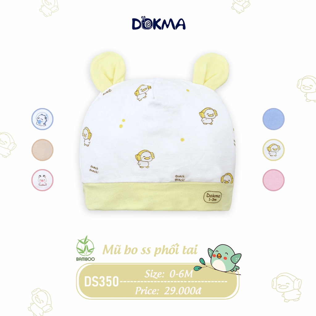 Mũ Sơ Sinh Sợi tre Dokma Cho Bé từ 0-3Tháng