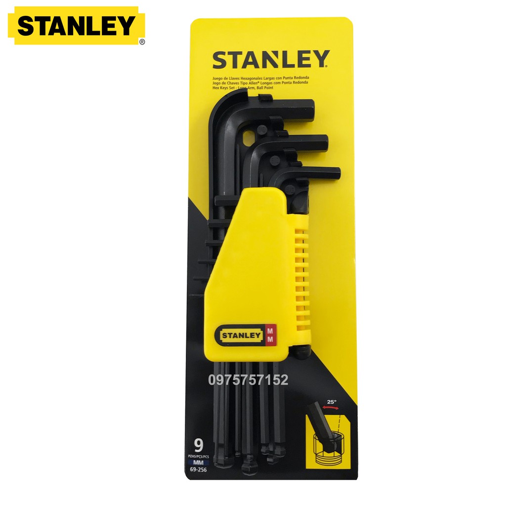 Bộ lục giác bi 9 chi tiết Stanley 69-256 1.5-10mm