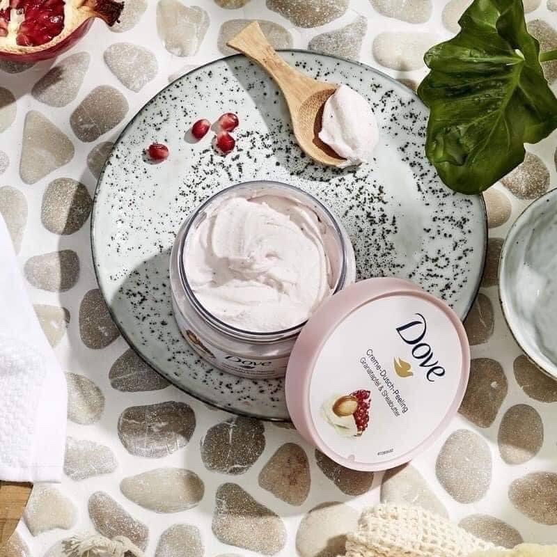 Tẩy tế bào chết cơ thể Dove hương Lựu đỏ bản Đức 225ml đầy đủ bill