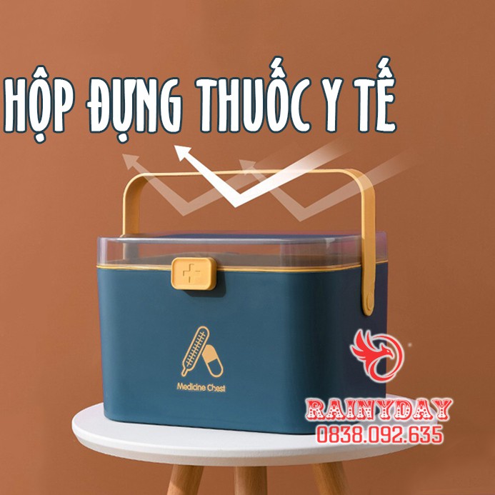 Hộp đựng thuốc y tế cho gia đình đựng dụng cụ y tế bằng nhựa cỡ lớn