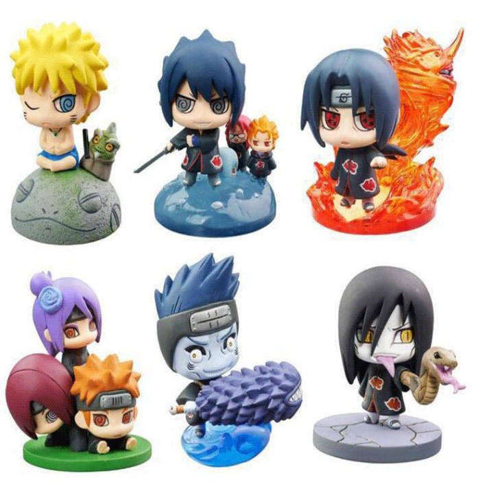 BỘ 6 MÔ HÌNH NARUTO CHIBI VĨ THÚ