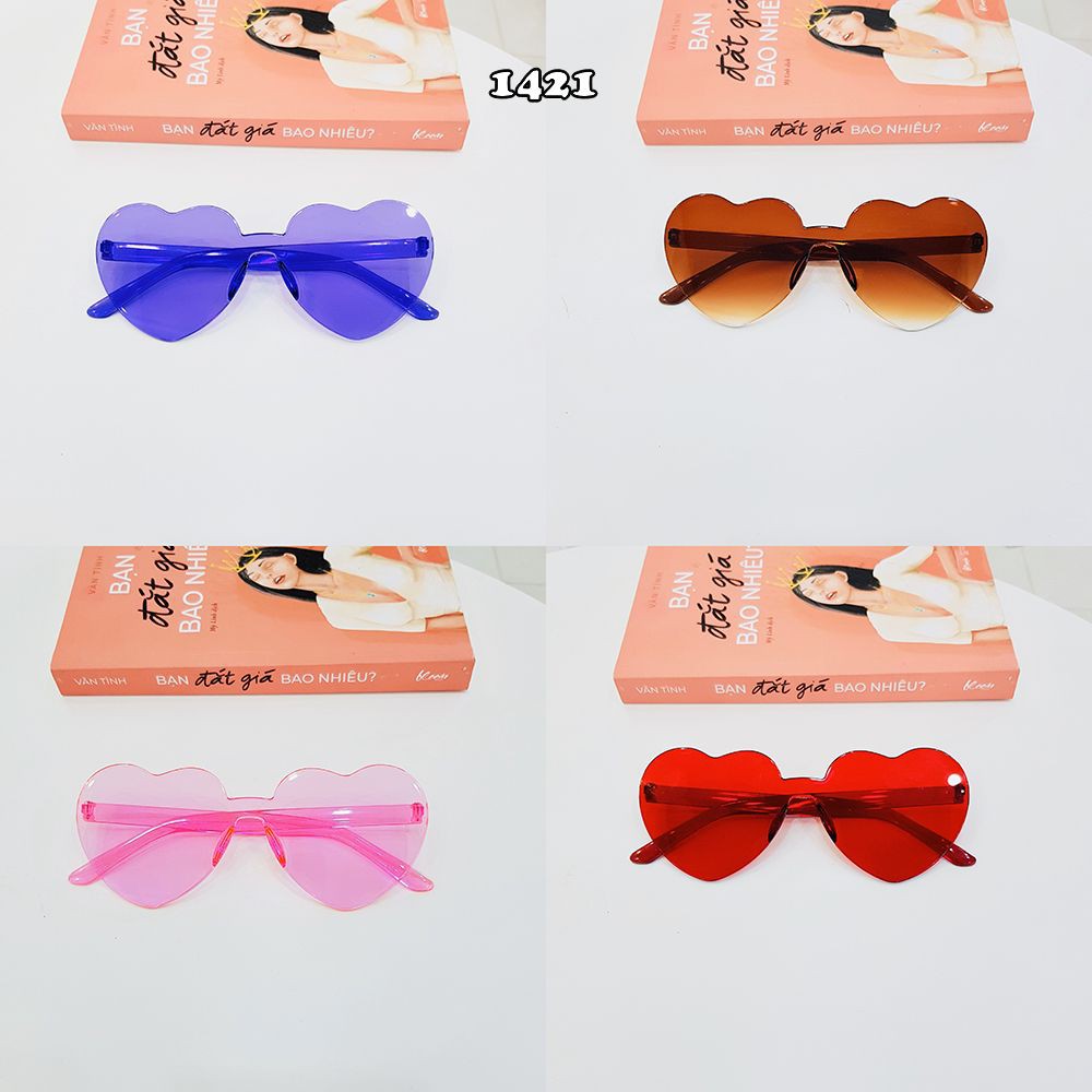 Kính mát nữ thời trang cao cấp gọng trái tim 💖FREESHIP💖 mắt kính râm nam nữ sành điệu giá rẻ Ah1421 | BigBuy360 - bigbuy360.vn