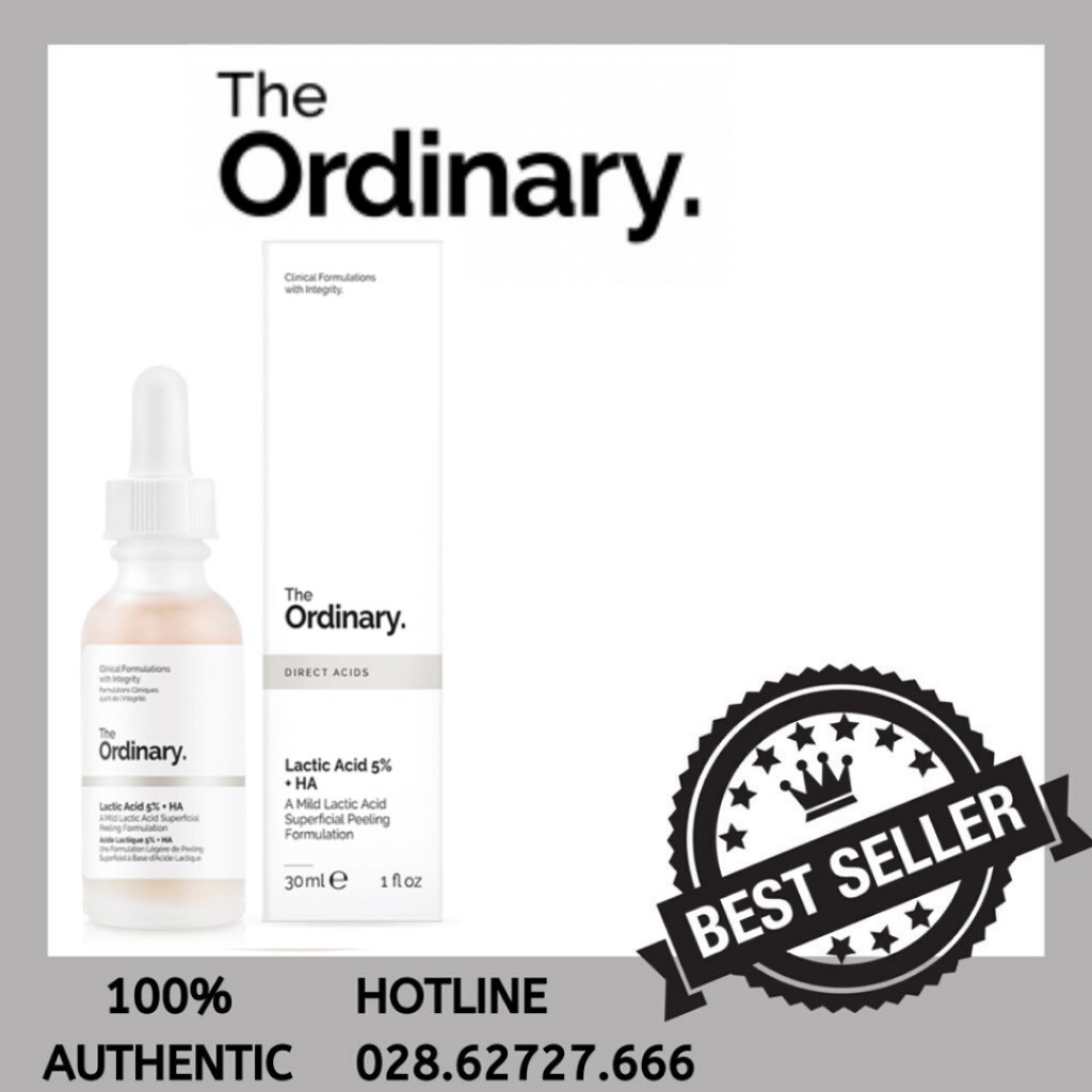 Tẩy Da Chết Hóa Học The Ordinary - Lactic Acid 5% + HA (30ml)