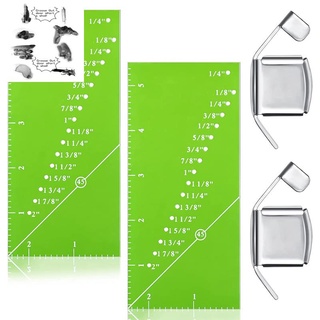 4 Pieces Seam Guide Ruler Set Include 2 Quilting Seam Guide Ruler and 2 Magnetic Sewing Guide for Sewing Machine