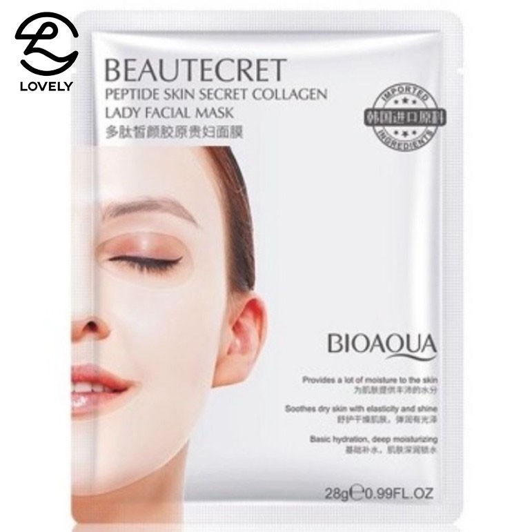 Mặt nạ thủy tinh trong suốt collagen Bioaqua dạng thạch dưỡng da căng bóng, trẻ hoá làm da | BigBuy360 - bigbuy360.vn