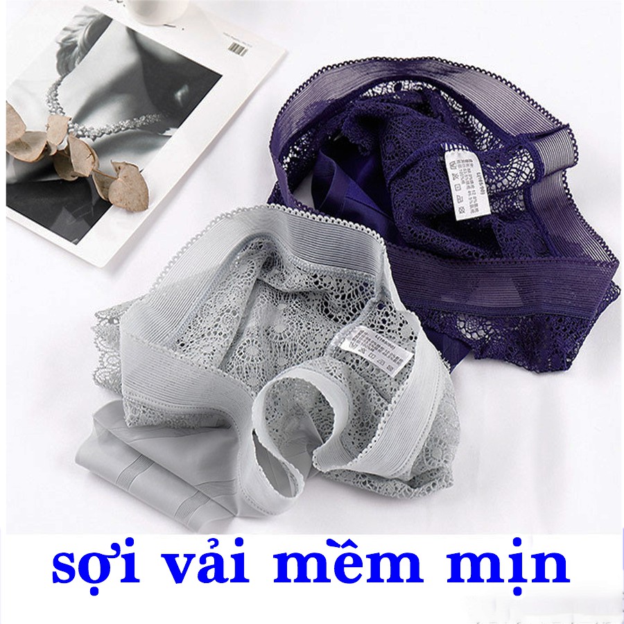 Quần lót nữ họa tiết sọc kiểu dáng Ren đáy quần Cotton | BigBuy360 - bigbuy360.vn