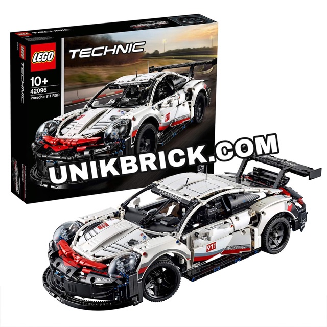 Lego UNIK BRICK 42096 Porsche 911 RSR Siêu xe trắng trong Technic chính hãng .