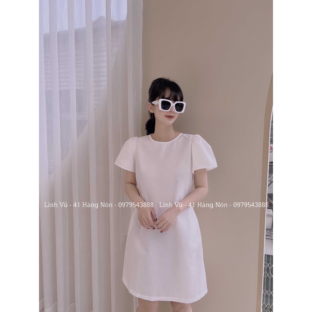 Đầm Suông Nữ Trắng Tay Bồng Điệu Ruffle Sleeves Dress - LL028 | BigBuy360 - bigbuy360.vn