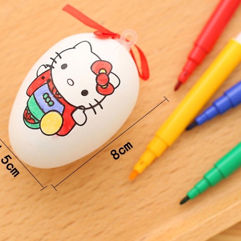 Trứng tô màu cho bé tặng kèm 4 bút long giá siêu rẻ