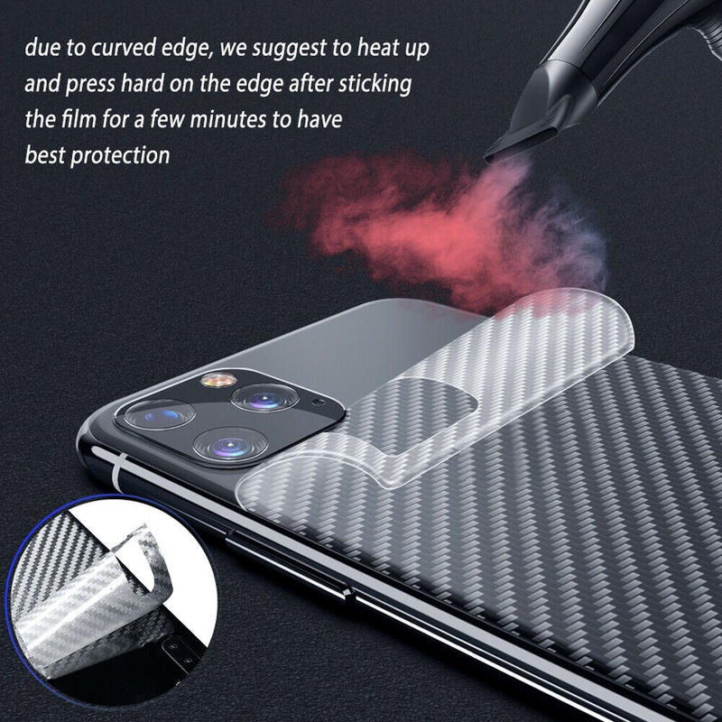 Set 2 miếng dán lưng điện thoại trong suốt dành cho Compatible For iPhone 13/13 Pro Max/13 Pro/13 Mini