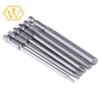 ☀stock now☀6pcs 100mm length 1/4 inch hex screwdriver bit set