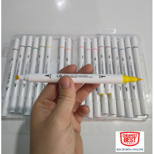 [FREESHIP EXTAR] Bút Marker, Lông Màu, Highlighter, Calligraphy 18 Màu, Nhỏ Gọn, Xinh Xắn, 2 Đầu BaoKe MS 2923-18