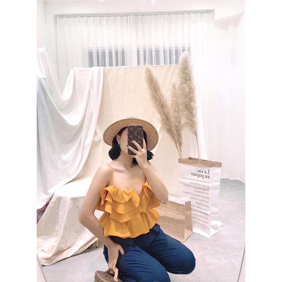 [ SP HOT ] Áo hai dây tầng bèo MAGB110720 | BigBuy360 - bigbuy360.vn