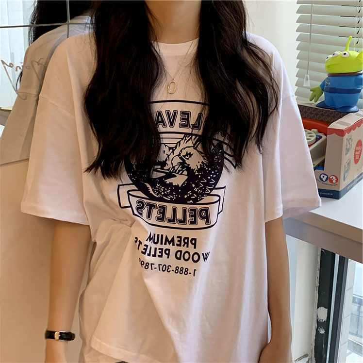 NRVP Áo thun tay ngắn cổ tròn thời trang 2021 cho nữ