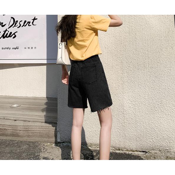 Quần short jeans đánh rách ulzzang