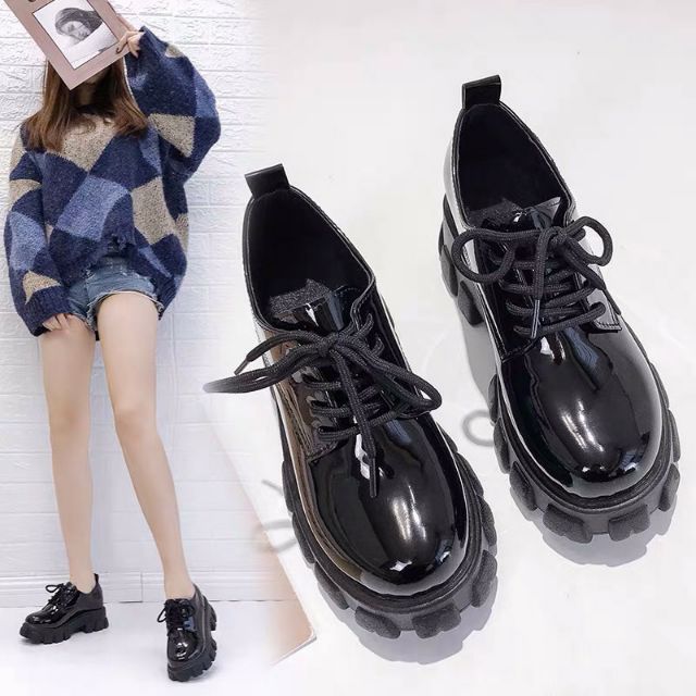 (Sẵn đủ size) 🔥 Giày oxford da PU độn đế 5cm thời thượng - 4 ảnh thật cuối | BigBuy360 - bigbuy360.vn