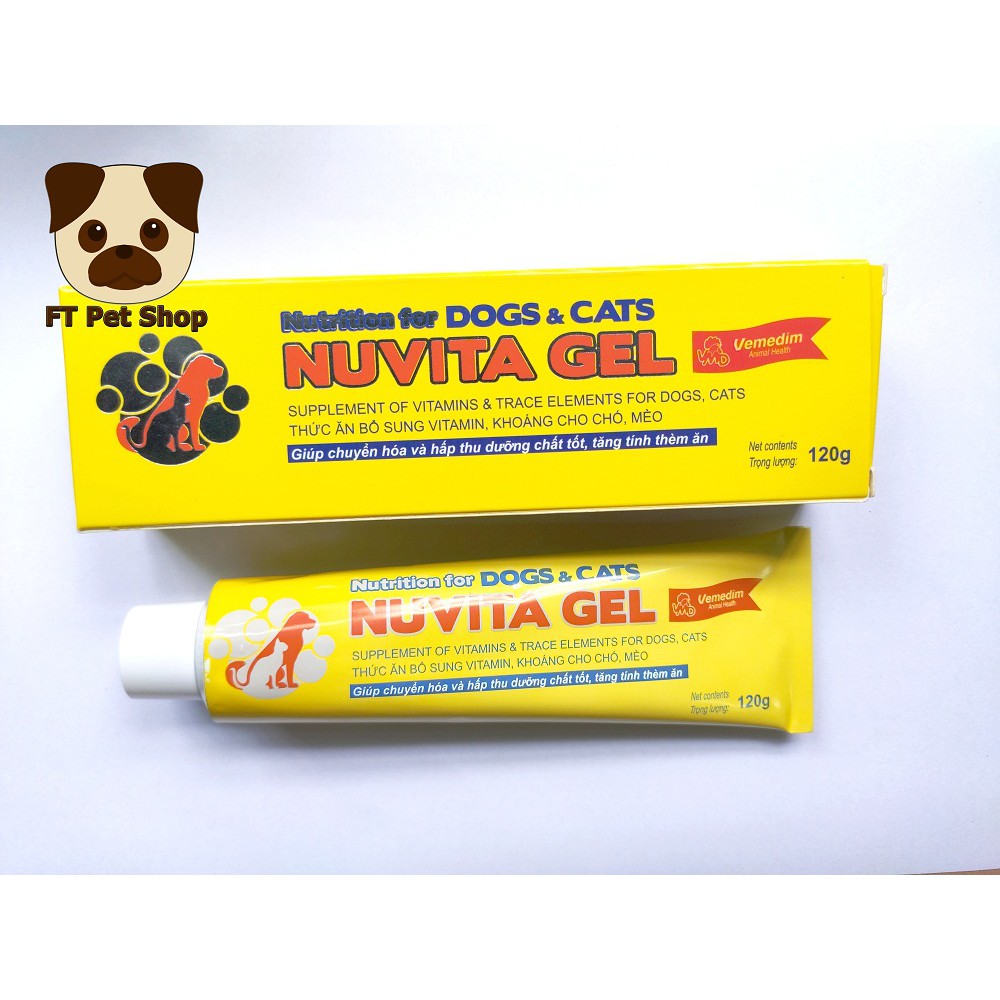 Gel Dinh Dưỡng Cho Chó Mèo Nuvita Gel Tuýp Nhôm 120gam