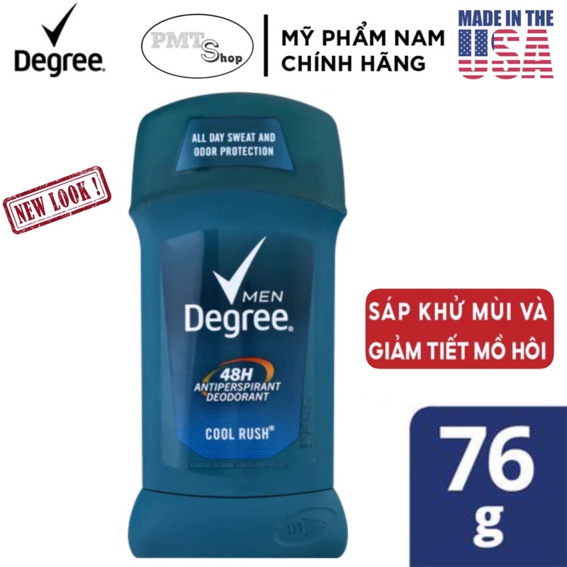 Lăn sáp khử mùi nam Degree Men Cool Rush 76g (sáp trắng)