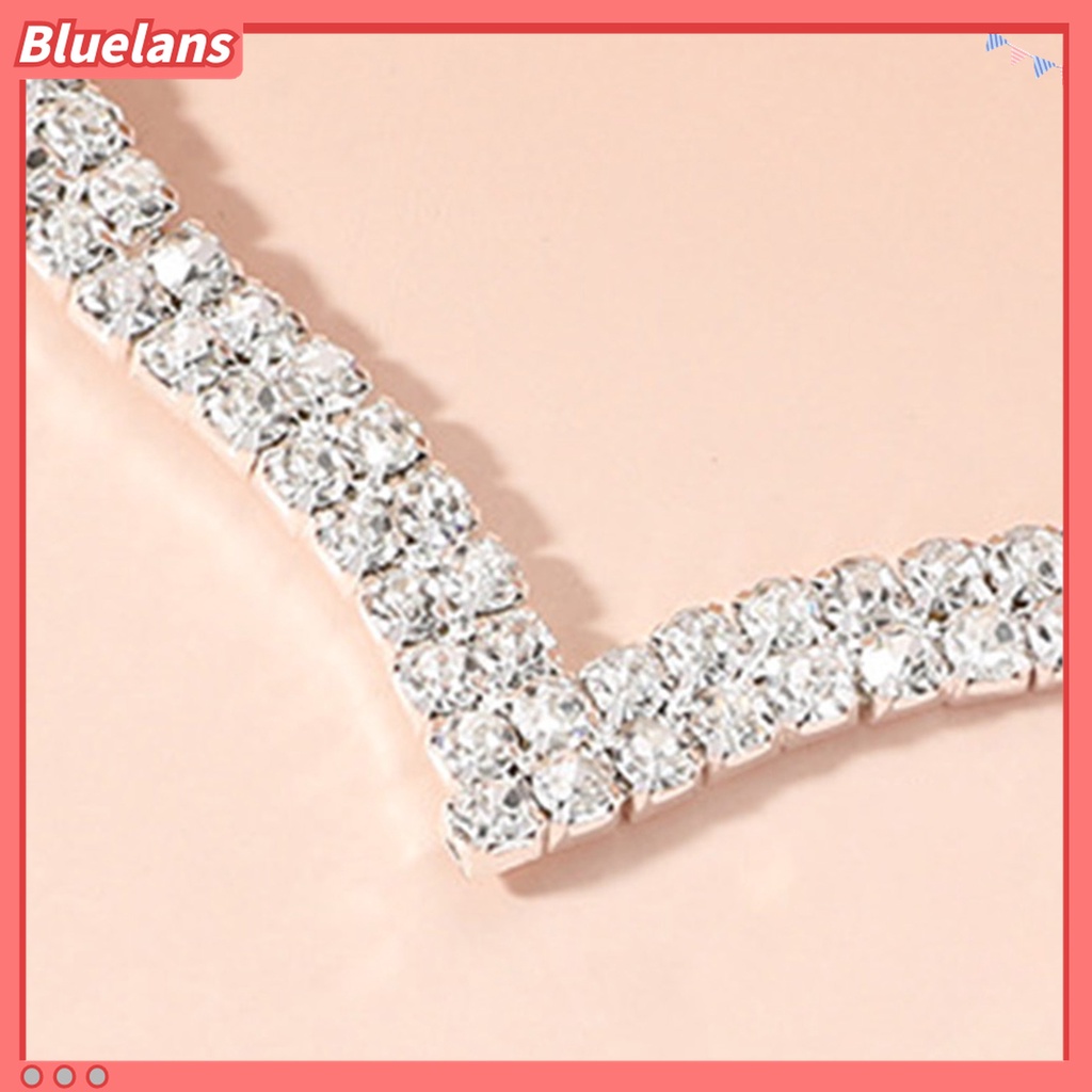 1 Set Vòng cổ Và Đôi Khuyên Tai Đính Đá Thời Trang Cho Nữ