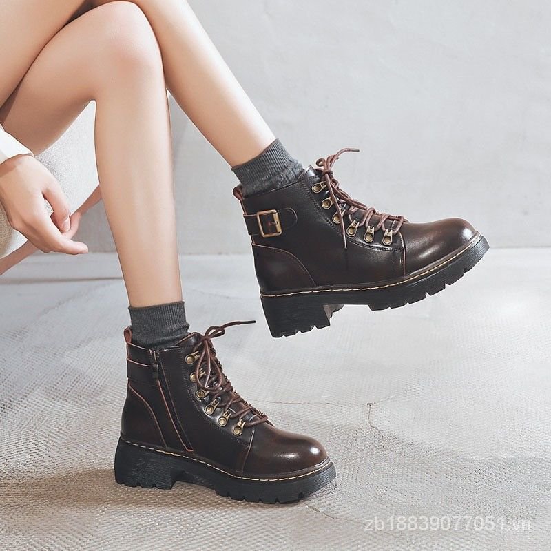 DR. MARTENS Giày Bốt Da Nữ Cổ Cao Đế Dày Thời Trang Anh Quốc 2020 Jfo4