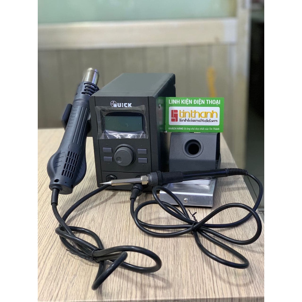 Máy khò + hàn Quick 715 2in1 chính hãng - Máy khò kèm tay hàn chính hãng Quick tem vàng