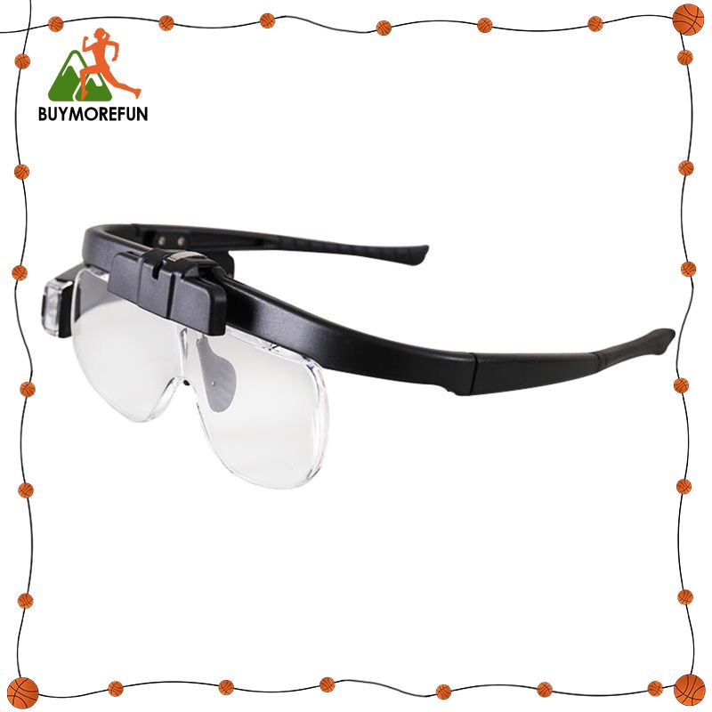 Kính Lúp Đeo Đầu Phóng Đại Có Đèn LED 4 Lens