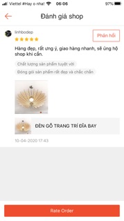 ĐÈN GỖ TRANG TRÍ ĐĨA BAY