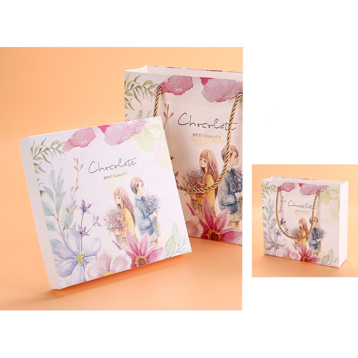 Socola quà tặng Tình yêu màu nắng - Hộp 9 viên kèm túi quà dễ thương | BigBuy360 - bigbuy360.vn