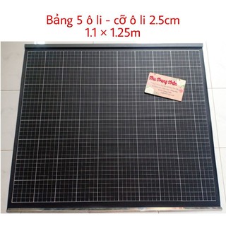 🔖Bảng 5 ô li - cỡ ô li 2.5cm - 1.1×1.25m (ko nẹp)