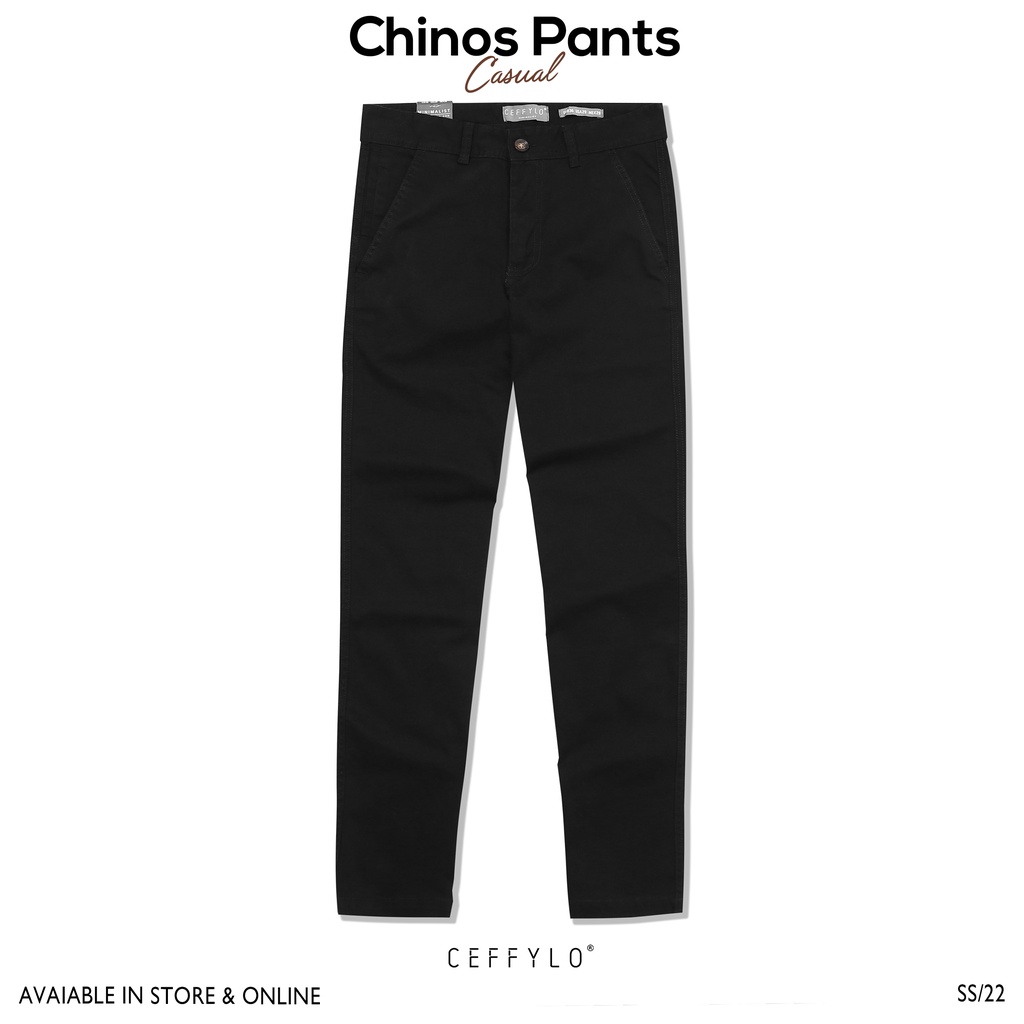 Quần Khaki Trơn Đen Nam Cao Cấp Công Sở, Dáng Basic Phong Cách Trẻ Trung - CHINOS BASIC CEFFYLO