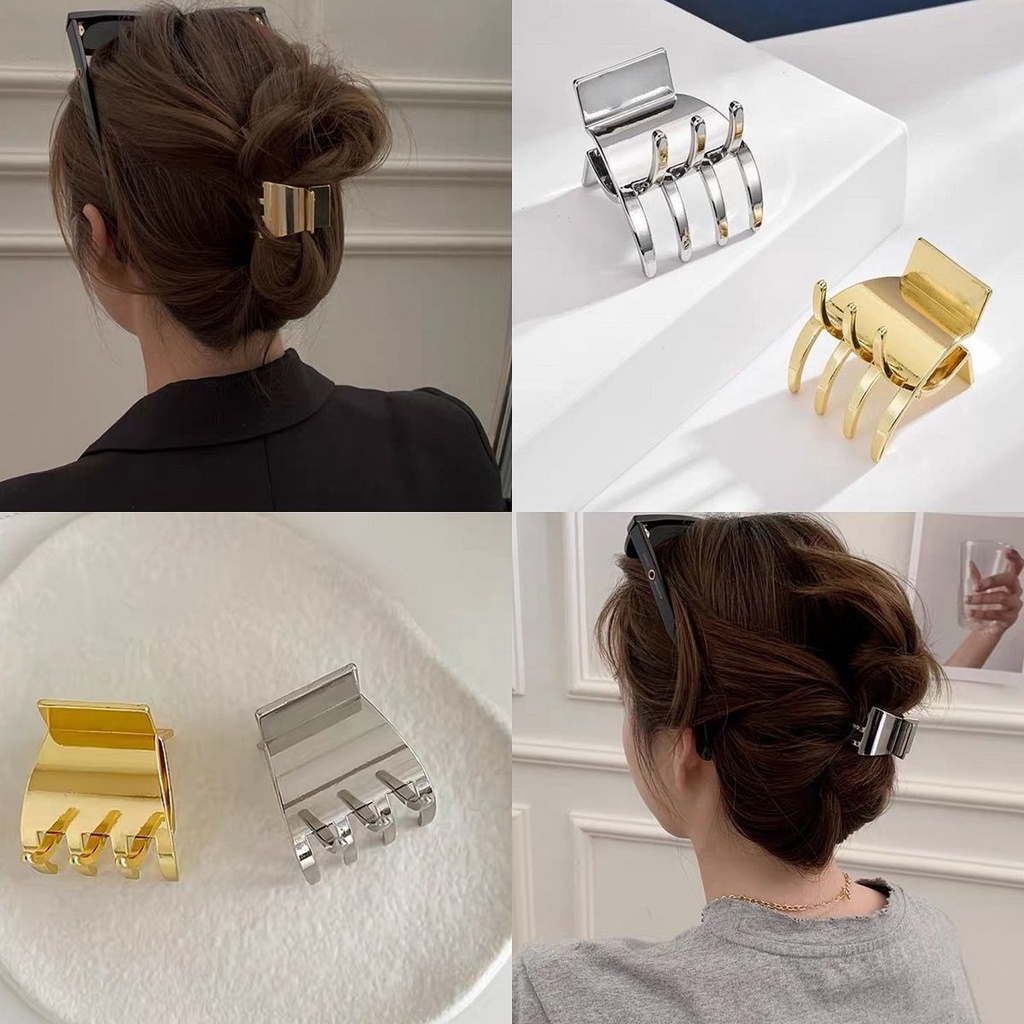 Kẹp tóc càng cua 3 răng Hàn Quốc nữ đẹp hottrend kim loại cỡ size nhỏ PK076