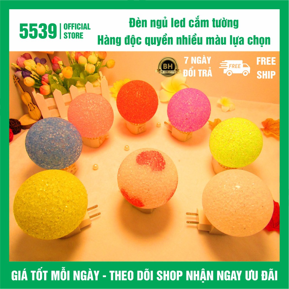 Đèn ngủ silicon led cắm tường nhiều màu lựa chọn hàng độc quyền
