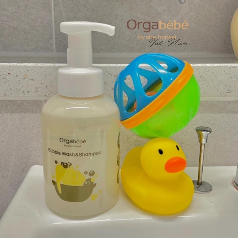 [CHÍNH HÃNG] SỮA TẮM GỘI TẠO BỌT ORGANIC CHO BÉ ORGABÉBÉ NỘI ĐỊA HÀN 500ML