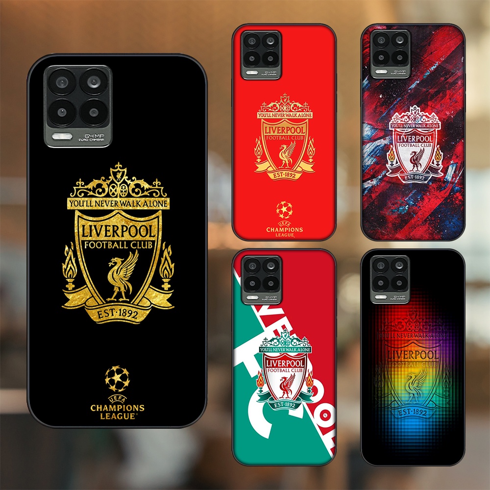 Ốp lưng Realme 8, 8 Pro viền đen in hình Liverpool FC