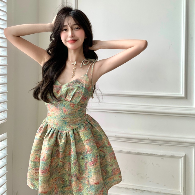 Đầm hoa Perty không tay thời trang Hàn Quốc quyến rũ cho nữ