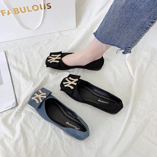 (HÀNG CÓ SẴN) Giày búp bê da lộn khoá đá BIG SIZE 35-43